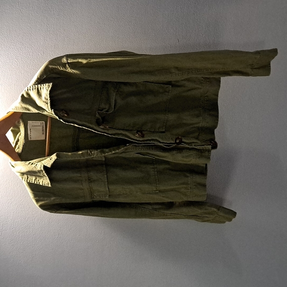 Life in Progress Green Button Jacket - Picture 1 of 6